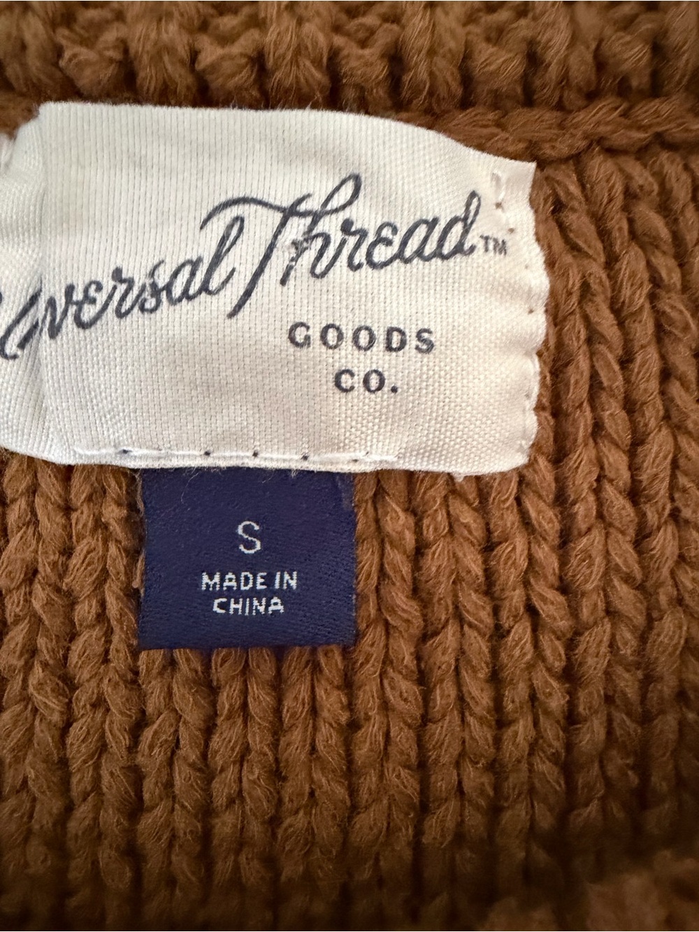 Universal Thread Brown Boxy Knit Sweater Vest Small - Picture 3 of 4